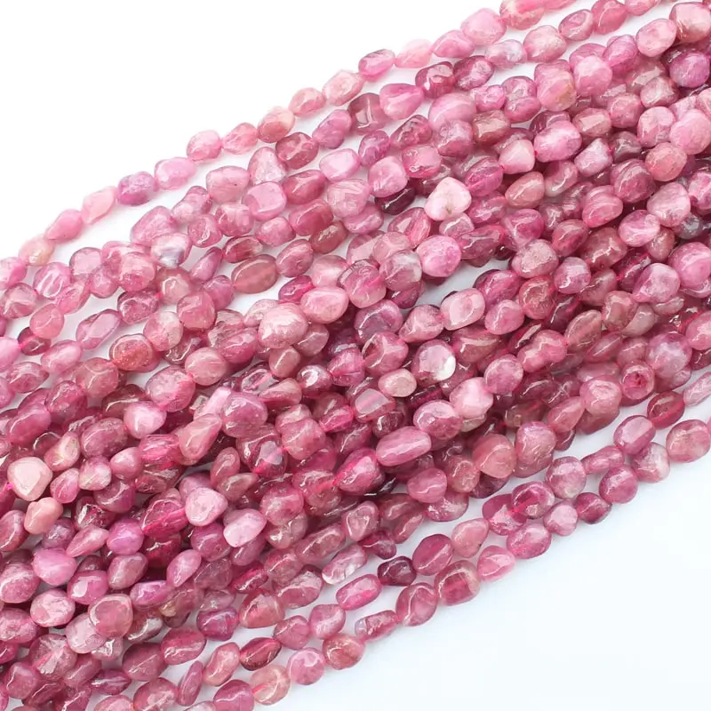 Хорошее качество натуральный розовый и разноцветный турмалин 3 5 мм бусины