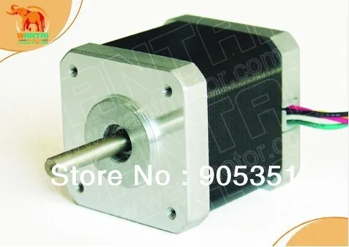 CNC Nema17 for 1.7A, 4200g.cm, 48mm length, 2-Phases,0.9 degree Wantai Stepper Motor
CNC Nema17 for 1.7A, 4200g.cm, 48mm length, 2-Phases,0.9 degree Wantai Stepper Motor