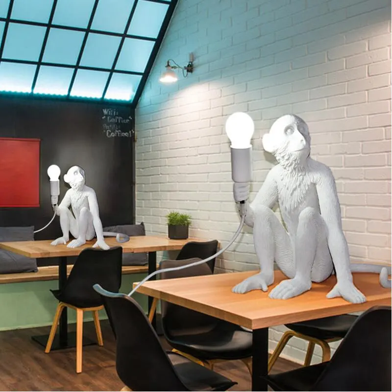 Modern Resin Monkey Loft Vintage Hemp Rope Chandelier for Home Lighting Bar Cafe Retro Hanging Monkey lamp
Modern Resin Monkey Loft Vintage Hemp Rope Chandelier for Home Lighting Bar Cafe Retro Hanging Monkey lamp