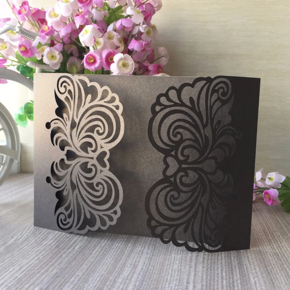 50pcs/lot free shipping Pearl paper new flower design laser cutting invitation cards wedding invitation cards hot sale two fold
50pcs/lot free shipping Pearl paper new flower design laser cutting invitation cards wedding invitation cards hot sale two fold