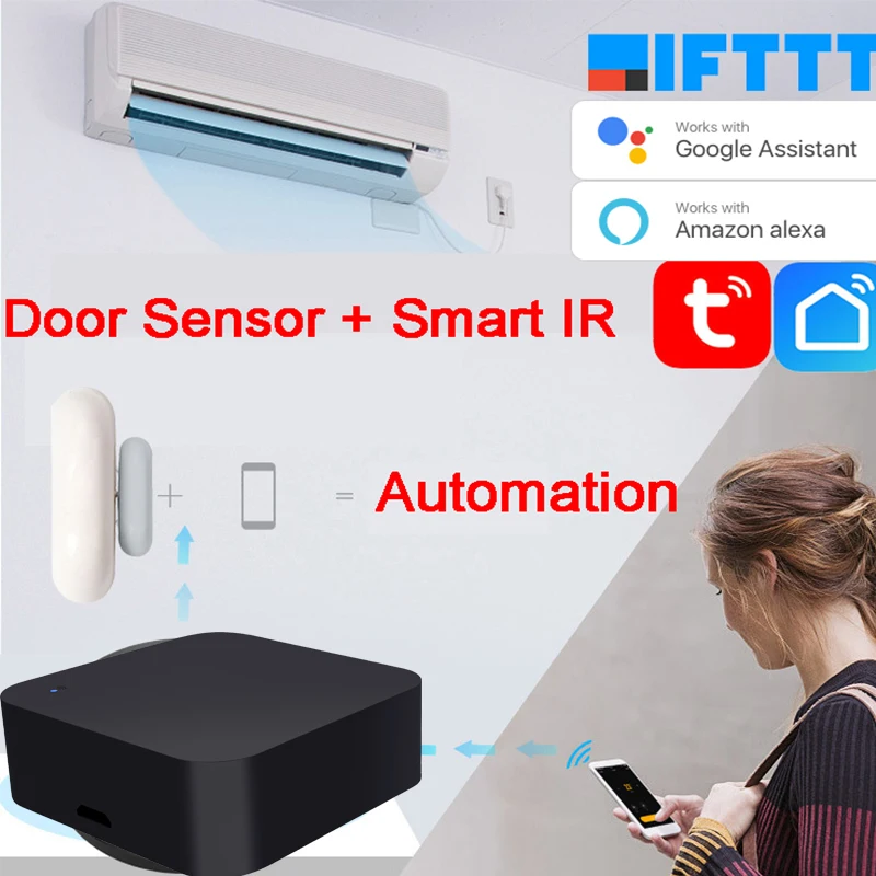 Alexa Google Home IFTTT Door Sensor Smart WiFi IR Remote Controller FAN TV Air Conditional STB Auto Open Close Home Automation
Alexa Google Home IFTTT Door Sensor Smart WiFi IR Remote Controller FAN TV Air Conditional STB Auto Open Close Home Automation