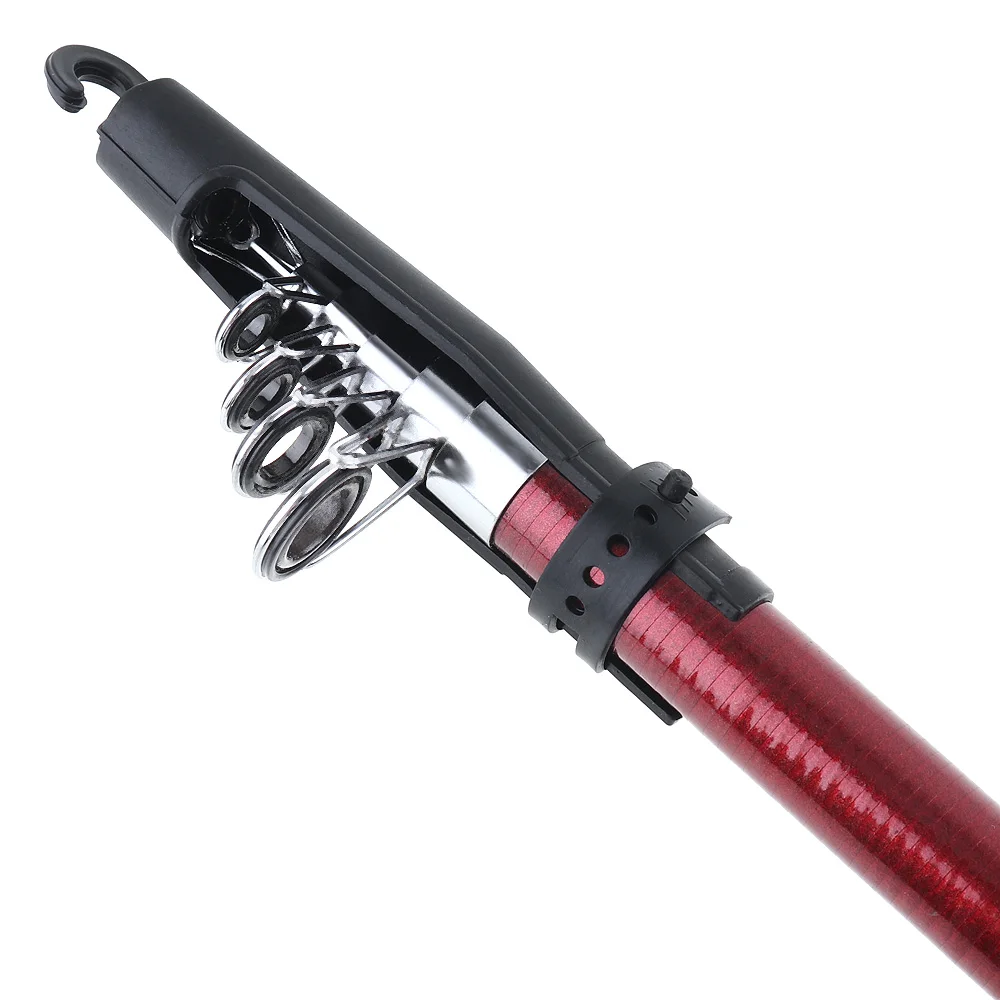 2.1m Fiberglass Telescopic Fishing Rod Sea Pole Travel Rock Casting Rods | Спорт и развлечения