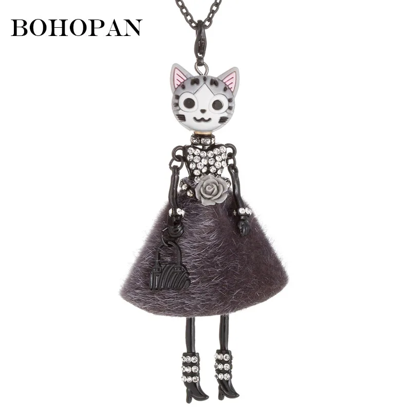 Cute Cat Doll Necklace For Girl 8 Color Dress Figure Cat Pendants Long Necklace Sweater Chain Shiny Charm Jewelry collier femme
Cute Cat Doll Necklace For Girl 8 Color Dress Figure Cat Pendants Long Necklace Sweater Chain Shiny Charm Jewelry collier femme