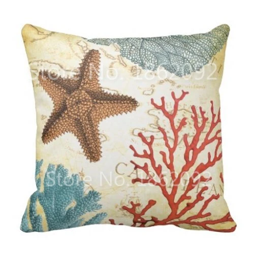 New Retro Tropical Starfish Coral Throw Pillow Case Sea Coral Cushion Cover Chic Fashion Beach Ocean Home Room Decor Gift 18"
New Retro Tropical Starfish Coral Throw Pillow Case Sea Coral Cushion Cover Chic Fashion Beach Ocean Home Room Decor Gift 18"
