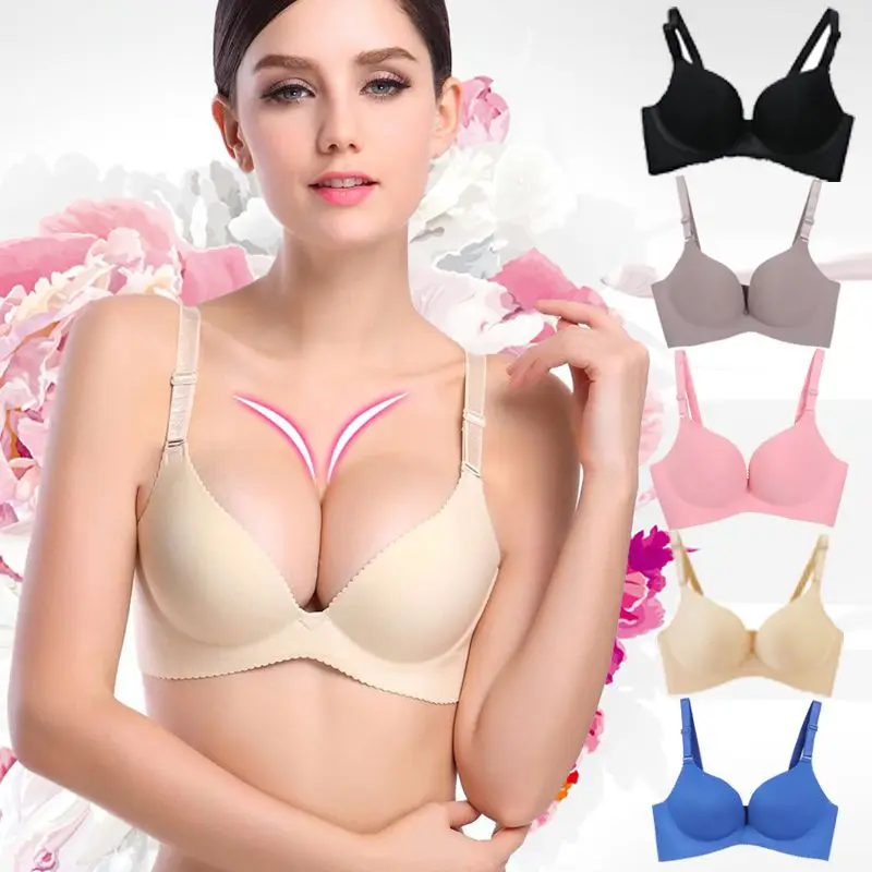 Women Push Up Bra Solid Color Lingerie Seamless Bra Sexy Deep U Cup Bras Wire Free Bralette Female Underwear
Women Push Up Bra Solid Color Lingerie Seamless Bra Sexy Deep U Cup Bras Wire Free Bralette Female Underwear