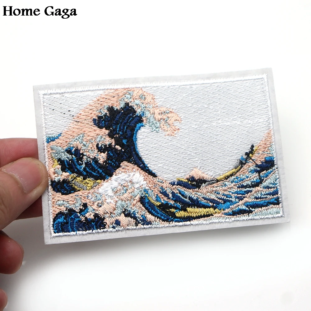 Homegaga The Great Wave off Kanagawa Applique patches stickers pour sewing bag jersey clothing para jacket badges iron on D0865
Homegaga The Great Wave off Kanagawa Applique patches stickers pour sewing bag jersey clothing para jacket badges iron on D0865