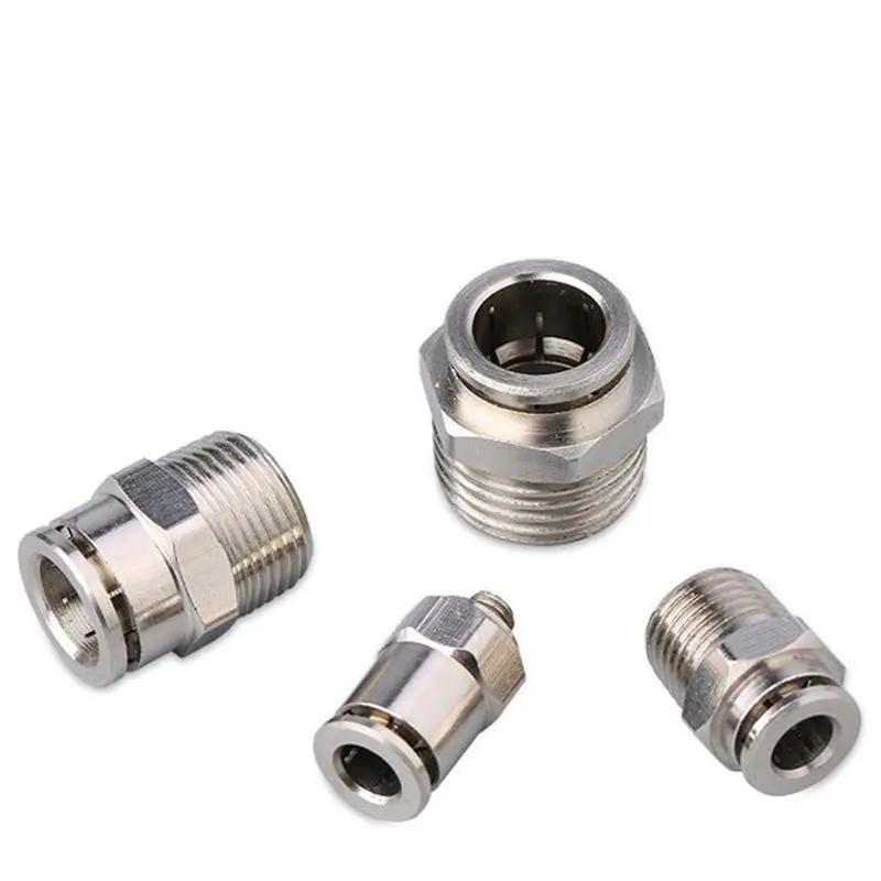 PC12-03 Pneumatic Air Quick Connector Nickel Plated Brass 12mm to 3/8'' BSP Male Thread Push Straight In Pipe Fitting
PC12-03 Pneumatic Air Quick Connector Nickel Plated Brass 12mm to 3/8'' BSP Male Thread Push Straight In Pipe Fitting