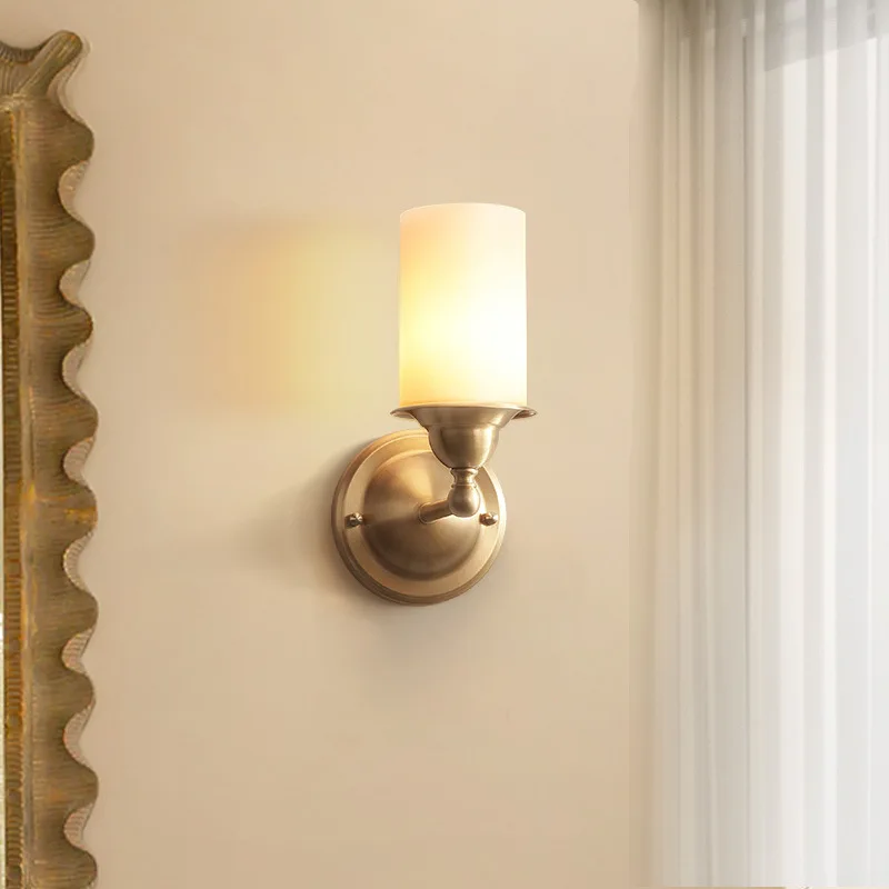 Postmodern Nordic Copper Glass Wall Lamp Living Room Bedroom Bedside Wall Sconce Single Head Aisle Corridor Stair Light Fixtures
Postmodern Nordic Copper Glass Wall Lamp Living Room Bedroom Bedside Wall Sconce Single Head Aisle Corridor Stair Light Fixtures