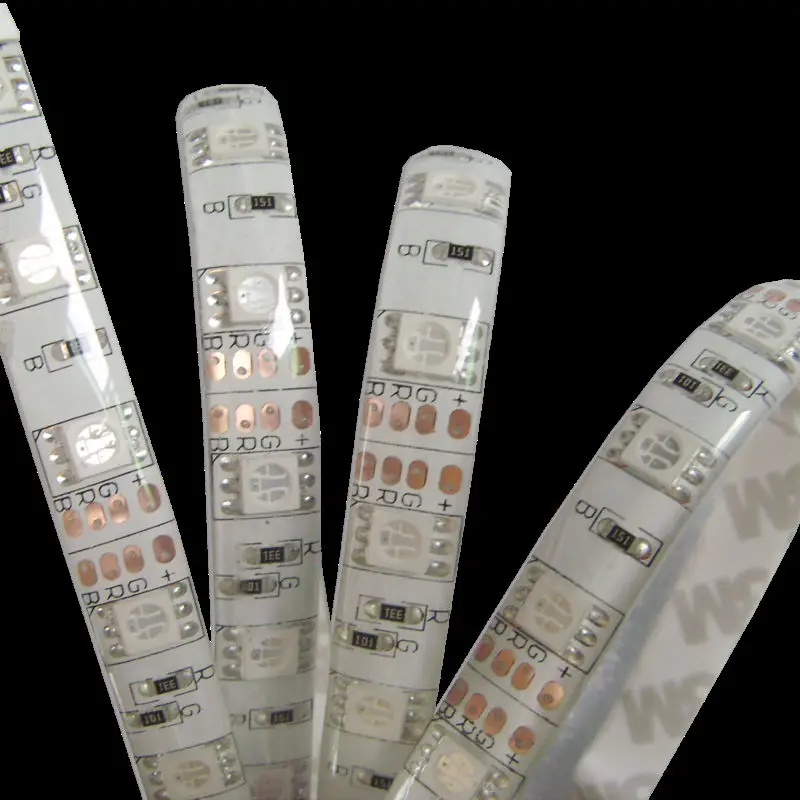 Бесплатная доставка 5 м катушка 5050 Водонепроницаемый RGB светодиодный Strip12V 60