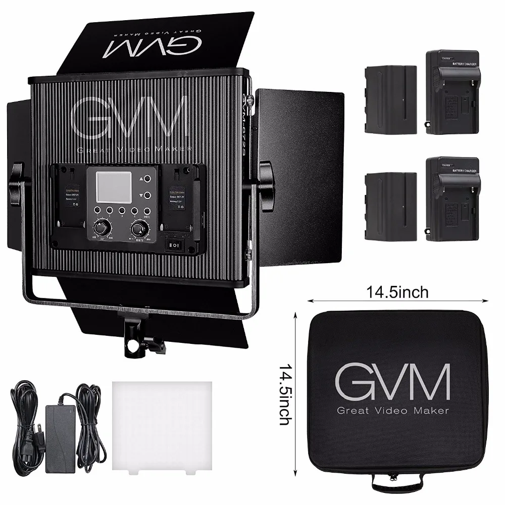 GVM Professional Video Light with Battery Dimmable 672S LED Lighting Kit for Youtube Video shooting and Photography Light
GVM Professional Video Light with Battery Dimmable 672S LED Lighting Kit for Youtube Video shooting and Photography Light