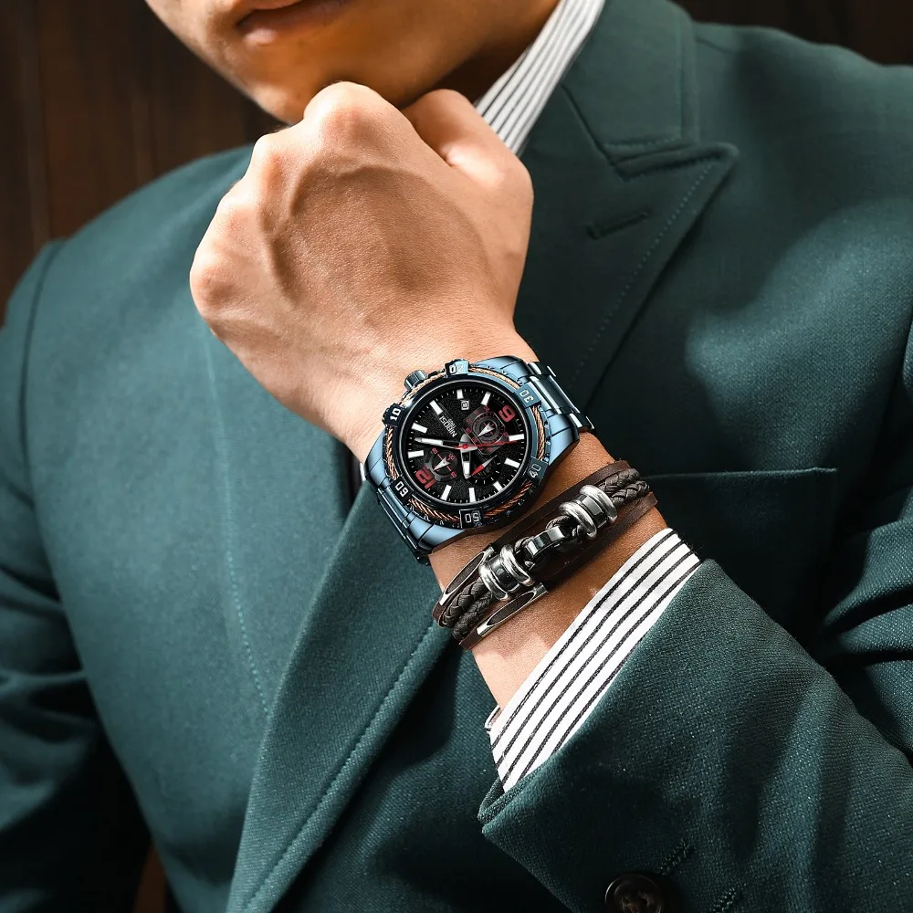 NIBOSI Chronograph Sport Watch Men Army Military Quartz Watches Black Stainless Steel Clock Men Wrist Watch Waterproof Reloj
NIBOSI Chronograph Sport Watch Men Army Military Quartz Watches Black Stainless Steel Clock Men Wrist Watch Waterproof Reloj