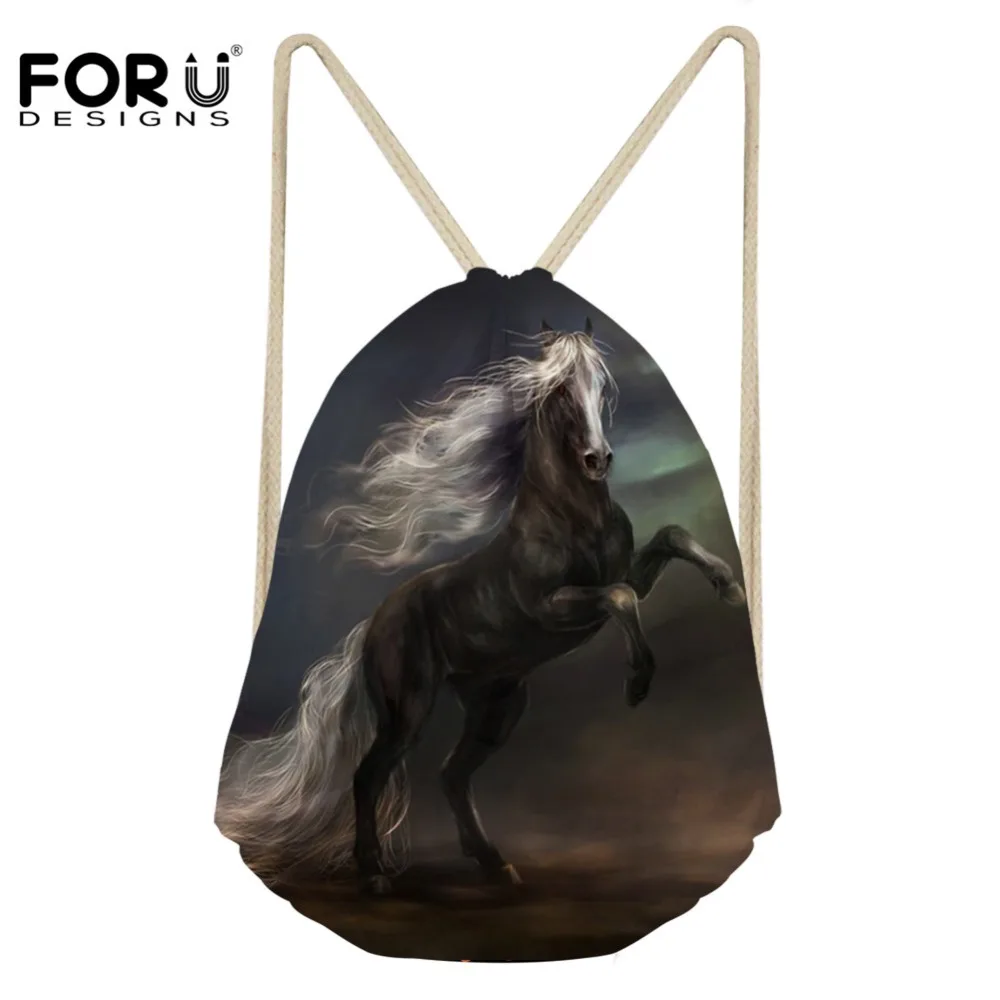 INSTANTARTS Fashion 3D Horse Prints Drawstring Bag Light Weight Travel Boy Girl Backpack Small Casual Cinch Sack Children Bags
INSTANTARTS Fashion 3D Horse Prints Drawstring Bag Light Weight Travel Boy Girl Backpack Small Casual Cinch Sack Children Bags