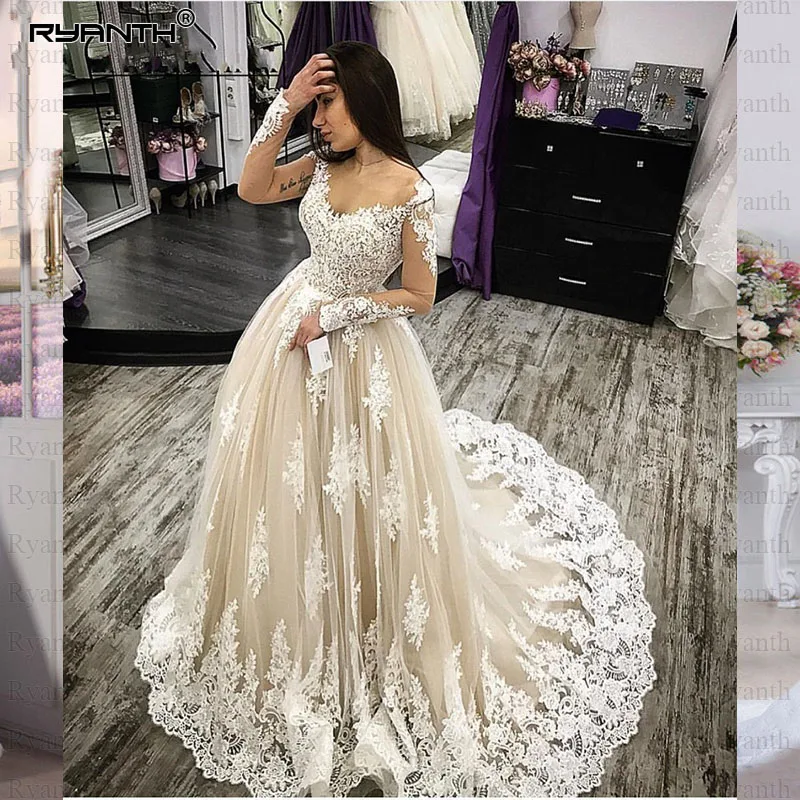 Vestidos de Noiva/недорогое кружевное свадебное платье с длинными рукавами, трапециевидной формы, на заказ, с круглым вырезом, Vestido de noiva, большие раз...
Vestidos de Noiva/недорогое кружевное свадебное платье с длинными рукавами, трапециевидной формы, на заказ, с круглым вырезом, Vestido de noiva, большие раз...