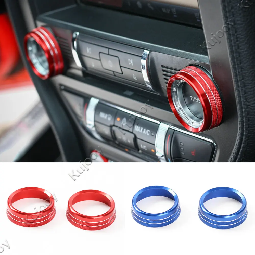 2X Red /Blue Car Air Condition Switch Knob Control Button Cover Trim Ring For Ford Mustang 2015-2017 Car Styling Accessories
2X Red /Blue Car Air Condition Switch Knob Control Button Cover Trim Ring For Ford Mustang 2015-2017 Car Styling Accessories