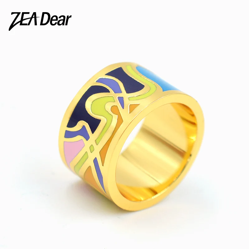 ZEA Dear Jewelry Stainless Steel Rings Colorful Enamel Jewelry For Women Dubai Rings Big Round Rings For Engagement Jewelry Gift
ZEA Dear Jewelry Stainless Steel Rings Colorful Enamel Jewelry For Women Dubai Rings Big Round Rings For Engagement Jewelry Gift