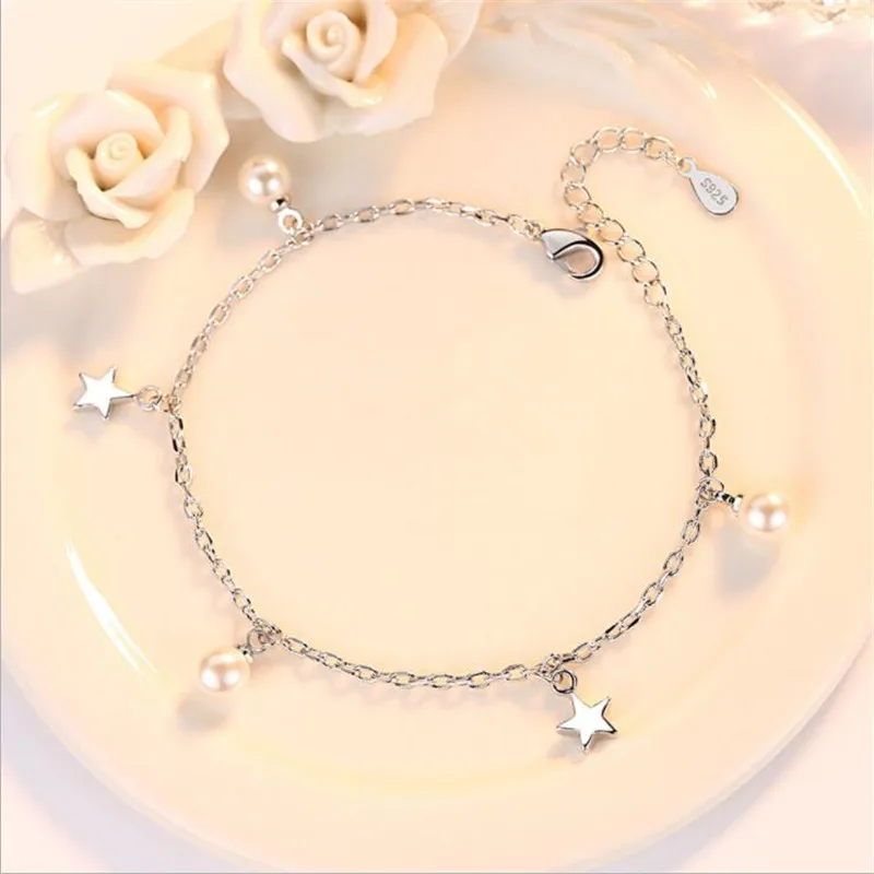 LUKENI Latest Star Pearl Design Female Bracelets Jewelry Fashion 925 Sterling Silver Bracelets For Women Engagement Party Bijou
LUKENI Latest Star Pearl Design Female Bracelets Jewelry Fashion 925 Sterling Silver Bracelets For Women Engagement Party Bijou
