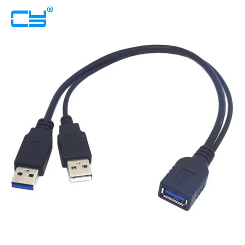 Удлинительный кабель для передачи данных и черный USB 3 0 гнездо двойной штекер