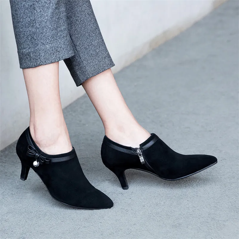 CONASCO New Women High Heeled Pumps Sexy Pointed Toe Zipper Black Office Pumps Bowknot Night Club Shoes Woman Female Pumps
CONASCO New Women High Heeled Pumps Sexy Pointed Toe Zipper Black Office Pumps Bowknot Night Club Shoes Woman Female Pumps