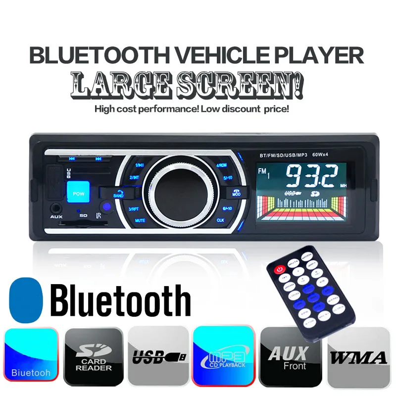 In-Dash Car Stereo Audio Receiver with 12V Aux In FM Radio Adapter Car MP3 Player Support SD MMC card Slot with Bluetooth
In-Dash Car Stereo Audio Receiver with 12V Aux In FM Radio Adapter Car MP3 Player Support SD MMC card Slot with Bluetooth