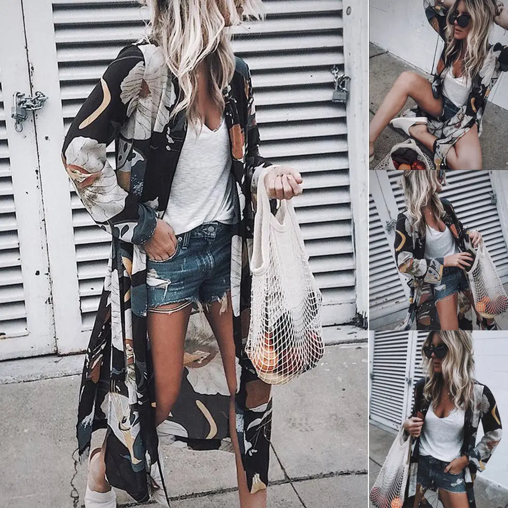 Women Ladies Summer Long Blouses Floral Loose Shawl Cardigan Chiffon Long Sleeves Coat Shirt Blouse
Women Ladies Summer Long Blouses Floral Loose Shawl Cardigan Chiffon Long Sleeves Coat Shirt Blouse