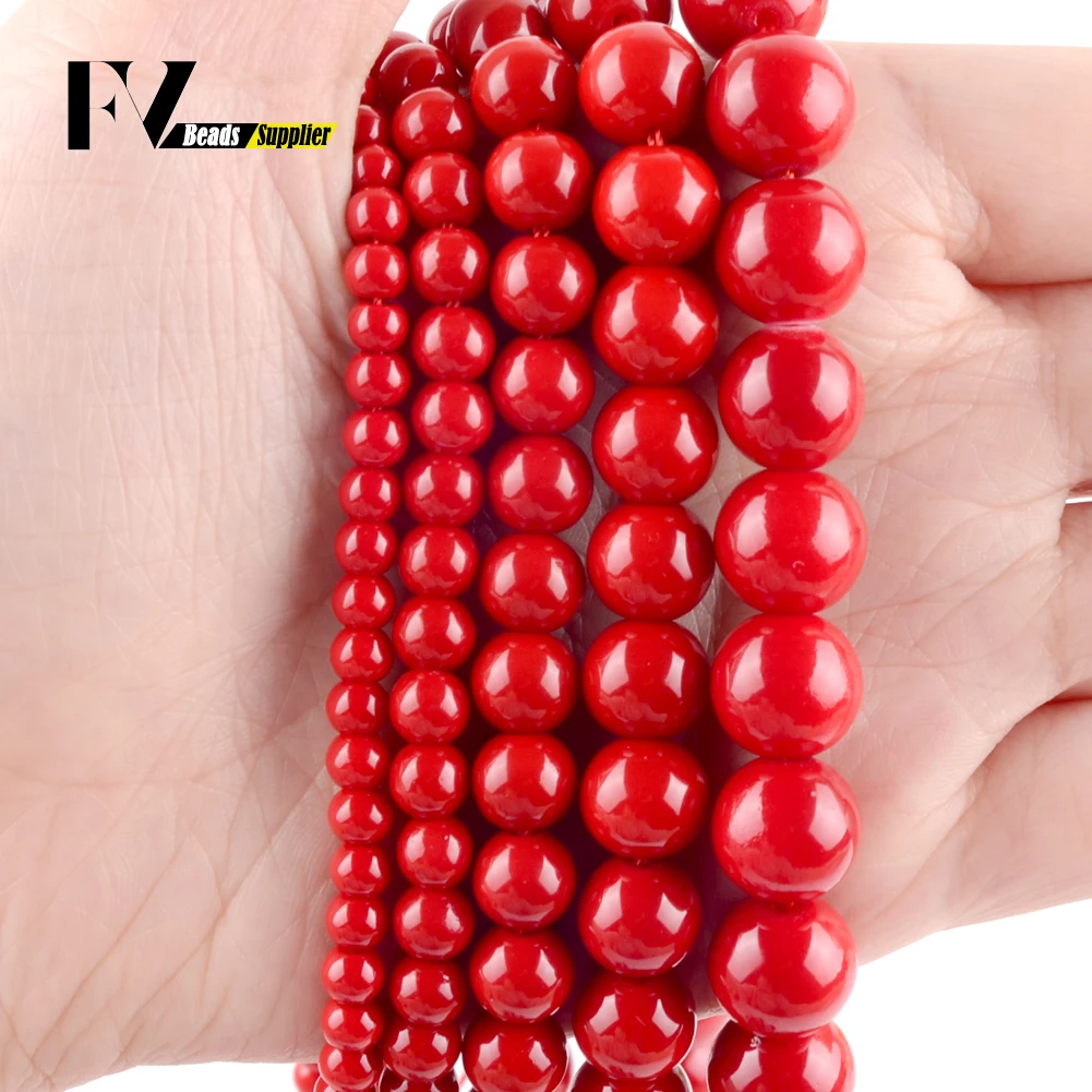 Natural Red Coral Stone Round Loose Beads 4/6/8/10/12mm Spacer Beads For Jewelry Making DIY Bracelets Necklace Accessory 15"
Natural Red Coral Stone Round Loose Beads 4/6/8/10/12mm Spacer Beads For Jewelry Making DIY Bracelets Necklace Accessory 15"