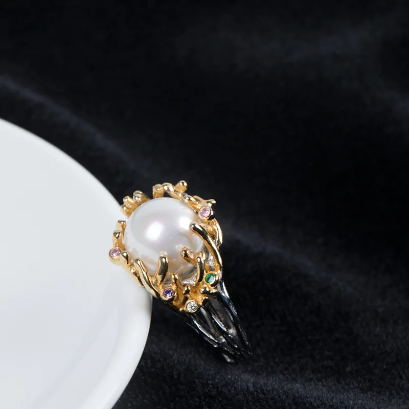 Trendy hot ring with Natural Freshwater Pearl Women jewelry 925 Silver Ring Pure Handmade Luxury Golden color finger rings
Trendy hot ring with Natural Freshwater Pearl Women jewelry 925 Silver Ring Pure Handmade Luxury Golden color finger rings