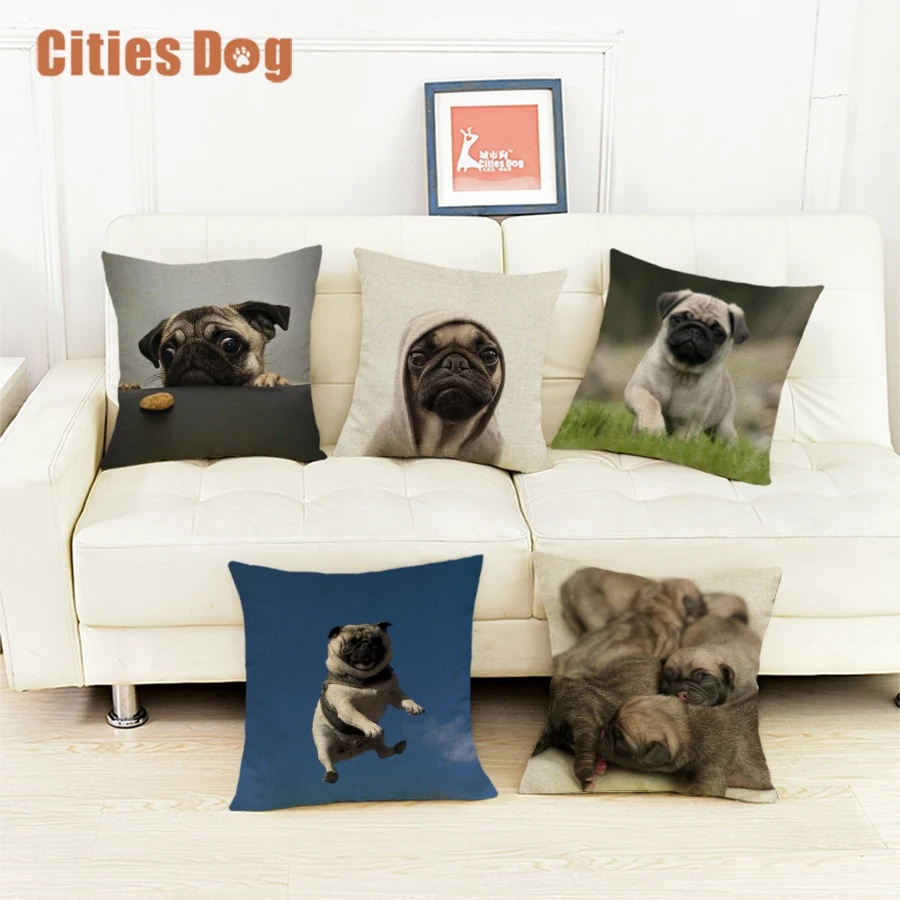 Animal Pug dog Decorative Pillowcase Cushion cover Pugs dogs Pillows cushions wedding decoration supplies almofadas cojines
Animal Pug dog Decorative Pillowcase Cushion cover Pugs dogs Pillows cushions wedding decoration supplies almofadas cojines