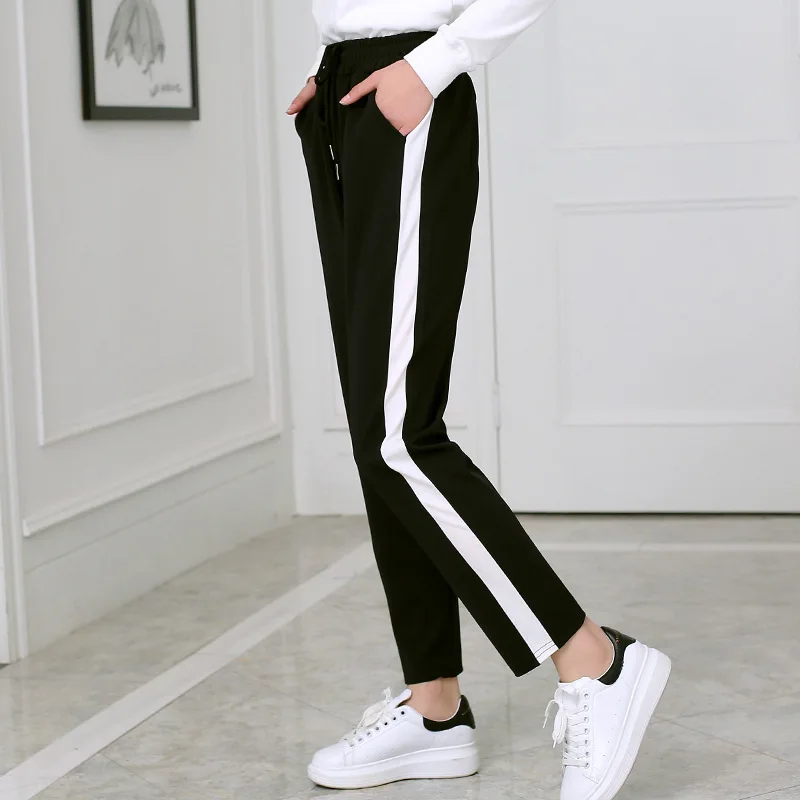 New lady Side White Drawstring bar Straight Wide leg Pants loose Student Casual Trousers Waist Skinny Pants Sideseam Sweatpants
New lady Side White Drawstring bar Straight Wide leg Pants loose Student Casual Trousers Waist Skinny Pants Sideseam Sweatpants