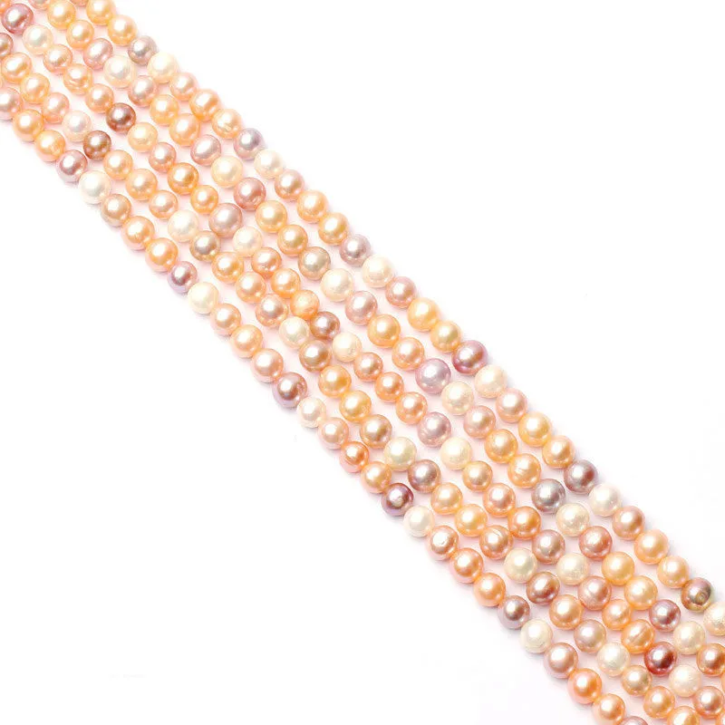 7-8mm Natural Purple White Pink Freshwater Pearl Nearly Round Beads Strand 15"
7-8mm Natural Purple White Pink Freshwater Pearl Nearly Round Beads Strand 15"
