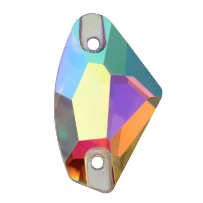 Crystal AB Heterotypic Glass Crystal sew on rhinestones with TWO holes Diy wedding dress accessories Free shipping 
Crystal AB Heterotypic Glass Crystal sew on rhinestones with TWO holes Diy wedding dress accessories Free shipping