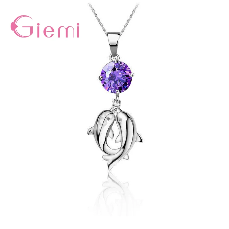 Sweet Romantic Dolphin Anime Shape Necklace 925 Sterling Silver and Cubic Zirconi Birthday Engagement Wedding Jewelry
Sweet Romantic Dolphin Anime Shape Necklace 925 Sterling Silver and Cubic Zirconi Birthday Engagement Wedding Jewelry