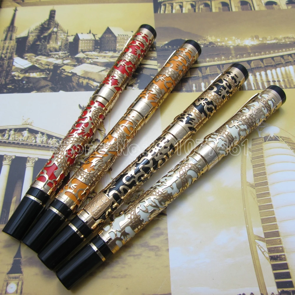 Ручка шариковая Jinhao J3K66T, черная, красная, белая, оранжевая, с тиснением в виде Золотого Дракона, 4 шт.
Ручка шариковая Jinhao J3K66T, черная, красная, белая, оранжевая, с тиснением в виде Золотого Дракона, 4 шт.