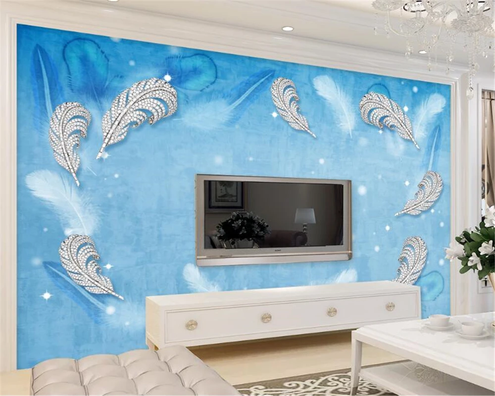 Beibehang Custom wallpaper modern high quality 3D beautiful feather jewellery background wall wall paper home decor papier peint 
Beibehang Custom wallpaper modern high quality 3D beautiful feather jewellery background wall wall paper home decor papier peint