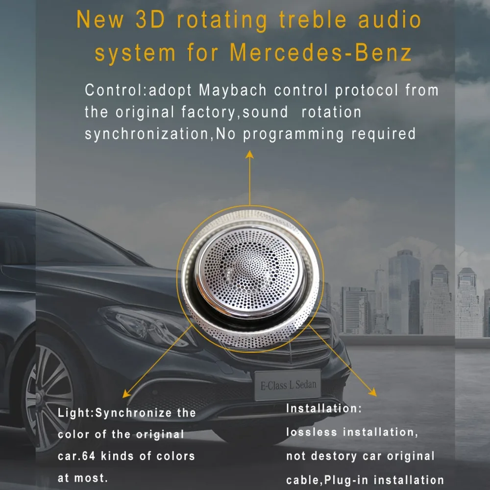 Car styling Door Speaker Design Interior Mouldings Decoration 3D rotating high loud speaker for Mercedes-Benz C CLASS W205
Car styling Door Speaker Design Interior Mouldings Decoration 3D rotating high loud speaker for Mercedes-Benz C CLASS W205