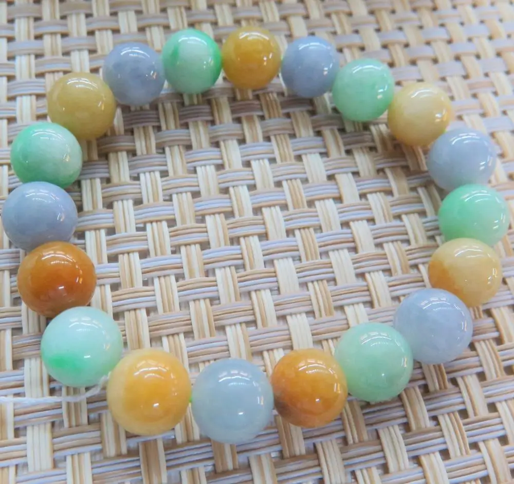 New Grade A Jadeite Jade Bead 10mm Perfect Colorful Beads Woman's Lucky Bracelet
New Grade A Jadeite Jade Bead 10mm Perfect Colorful Beads Woman's Lucky Bracelet