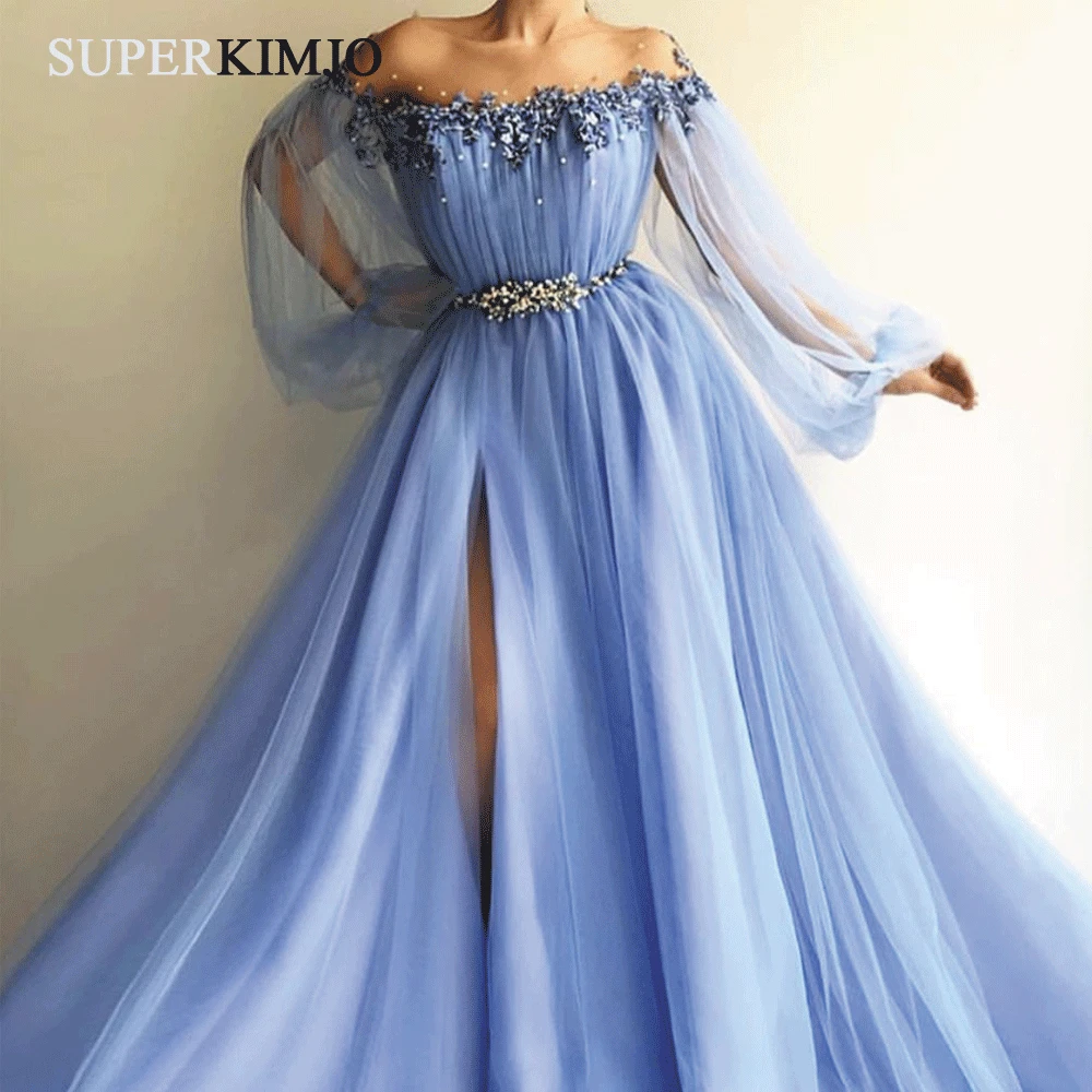 SuperKimJo Robe De Soiree Femme 2021 Blue Prom Dresses Long Sleeve Beaded 3D Flower Elegant Prom Gown 2022 Abendkleider
SuperKimJo Robe De Soiree Femme 2021 Blue Prom Dresses Long Sleeve Beaded 3D Flower Elegant Prom Gown 2022 Abendkleider