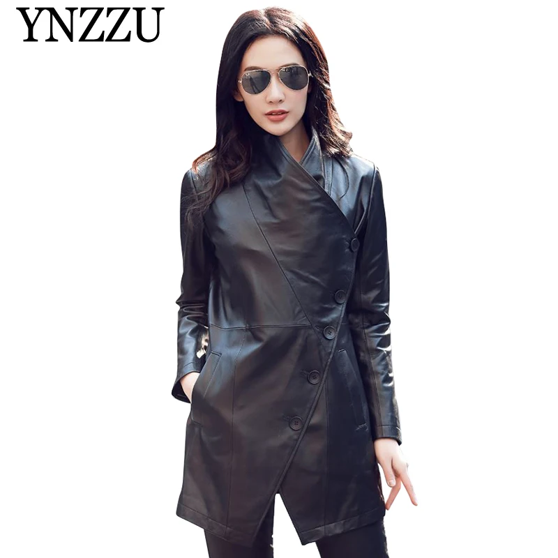 YNZZU 2019 искусственная женская кожаная куртка на пуговицах с длинным рукавом и отложным воротником, осеннее пальто из искусственной кожи, обл...
YNZZU 2019 искусственная женская кожаная куртка на пуговицах с длинным рукавом и отложным воротником, осеннее пальто из искусственной кожи, обл...