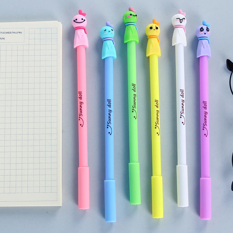 (6 pieces/lot) Lovely Student Stationery Sunny Doll Black Ink Pen Cartoon Gel Pen Kawaii
(6 pieces/lot) Lovely Student Stationery Sunny Doll Black Ink Pen Cartoon Gel Pen Kawaii