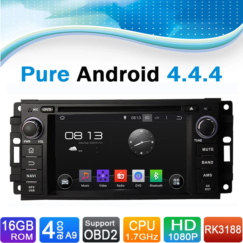 Чистая Android 4.4.4 Автомобильная DVD-система GPS-навигации для Chrysler 300C(2005-2007) Dodge(2005-2007)