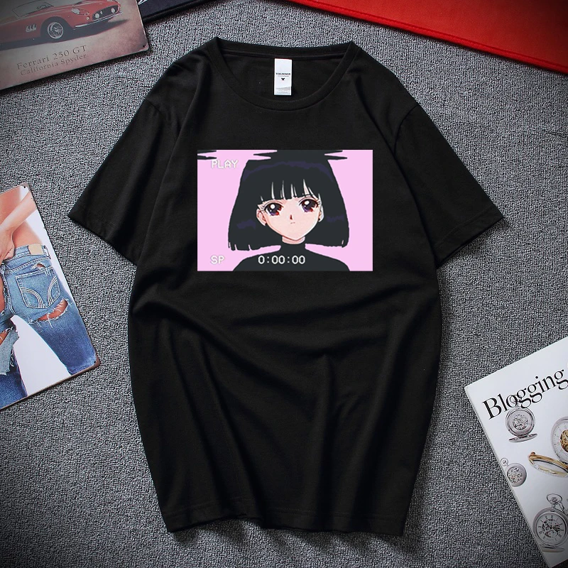 Hot Sale Fashion Sad Girl Retro Japanese Anime Vaporwave T-Shirt Men Funny Tops Tee Shirt Harajuku Streetwear
Hot Sale Fashion Sad Girl Retro Japanese Anime Vaporwave T-Shirt Men Funny Tops Tee Shirt Harajuku Streetwear