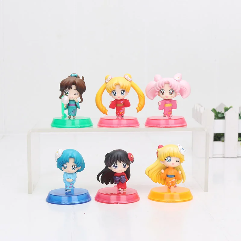 6pcs/set Anime Sailor Moon figure Mars Jupiter Venus Mercury Q Version PVC Action Figure Model Toys keychain pendant Dolls
6pcs/set Anime Sailor Moon figure Mars Jupiter Venus Mercury Q Version PVC Action Figure Model Toys keychain pendant Dolls