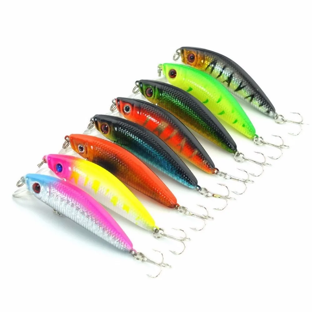 HiUmi 8pcs 5.8cm 7.9g Minnow Fishing Lures Wobblers Fishing Lure Hard Bait with 2 Fishing Hooks Fishing Tackle Lure 3D Eyes
HiUmi 8pcs 5.8cm 7.9g Minnow Fishing Lures Wobblers Fishing Lure Hard Bait with 2 Fishing Hooks Fishing Tackle Lure 3D Eyes