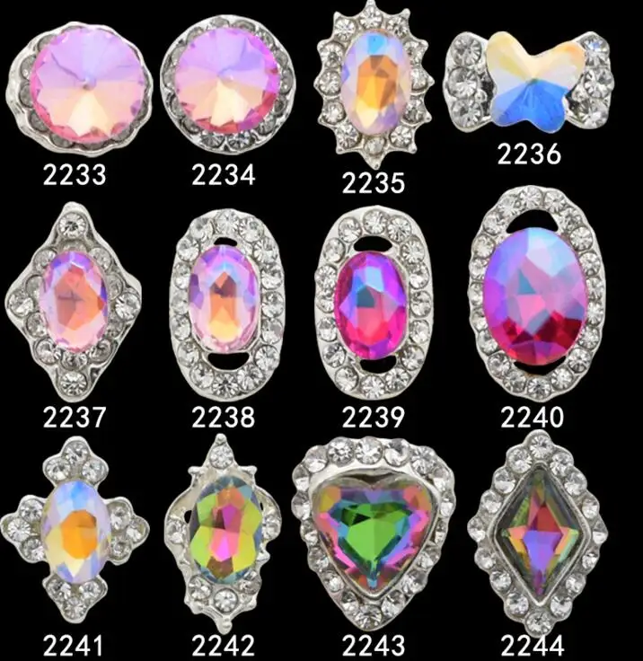 ##2233-2244 100pcs/pack Glass Crystal Flame Gems Aurora AB Rhinestone Alloy Nail Art Decorations Glitter Charm 3D Nail Jewelry
##2233-2244 100pcs/pack Glass Crystal Flame Gems Aurora AB Rhinestone Alloy Nail Art Decorations Glitter Charm 3D Nail Jewelry