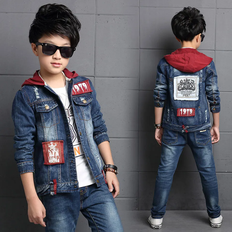 Blue Color Denim Clothing Sets Kids Boys Tracksuits Hooded F Suit 2PCS Baby Boy Clothes Spring Autumn Children Casual Set
Blue Color Denim Clothing Sets Kids Boys Tracksuits Hooded F Suit 2PCS Baby Boy Clothes Spring Autumn Children Casual Set