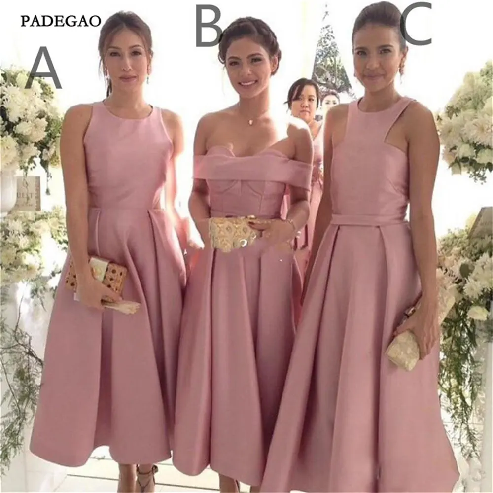 Simple Pink Comfortable Bridesmaid Dresses A-Line Mismatched Pleat Ruched Bridesmaids Dresses Prom Custom Made
Simple Pink Comfortable Bridesmaid Dresses A-Line Mismatched Pleat Ruched Bridesmaids Dresses Prom Custom Made