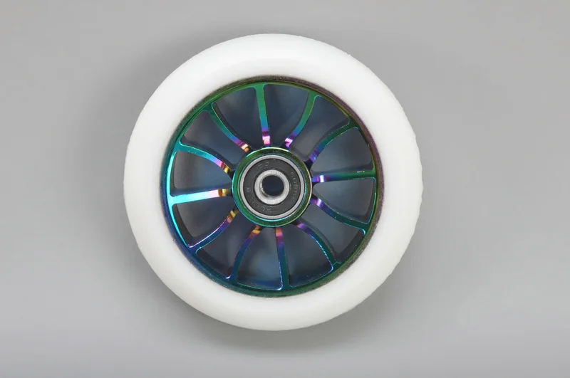 Stunt Scooter Wheel Aluminum 100mm Strong 88A ABEC-9 Chromoly Bearing 12S PVD Green Light Weight White PU
Stunt Scooter Wheel Aluminum 100mm Strong 88A ABEC-9 Chromoly Bearing 12S PVD Green Light Weight White PU