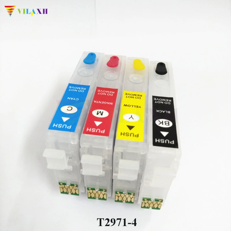 vilaxh T2971 - T2964 Refillable Ink Cartridge For Epson XP231 XP431 XP241 XP-431 XP-231 XP-241 XP 431 231 With One Time Chip
vilaxh T2971 - T2964 Refillable Ink Cartridge For Epson XP231 XP431 XP241 XP-431 XP-231 XP-241 XP 431 231 With One Time Chip