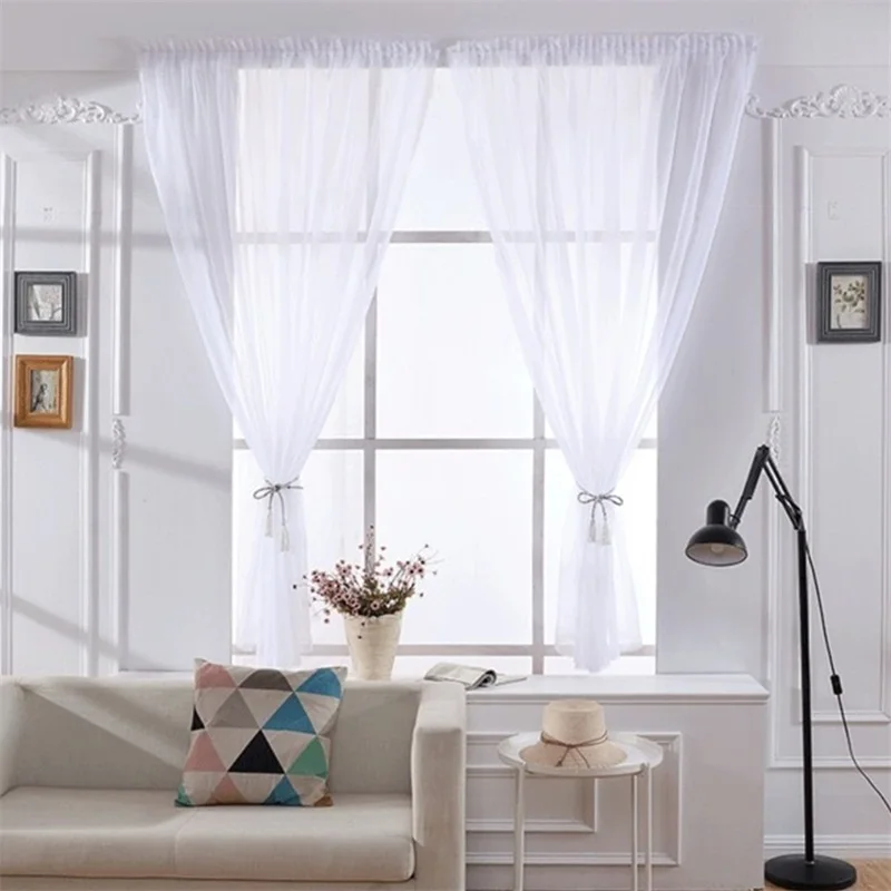 Wedding Ceiling Drapes Solid White Sheer Curtains For Living Room Polyester Voile Curtain Tulle For Balcony Bedroom WP184&2
Wedding Ceiling Drapes Solid White Sheer Curtains For Living Room Polyester Voile Curtain Tulle For Balcony Bedroom WP184&2