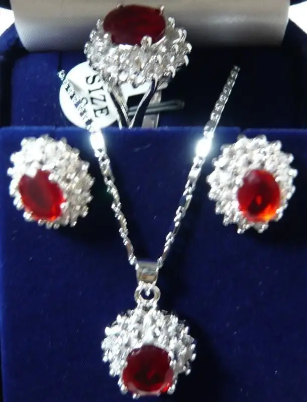 Charming! Red Rhinestone necklace Earring ring Sets>>* plated watch wholesale Quartz stone CZ crystal
Charming! Red Rhinestone necklace Earring ring Sets>>* plated watch wholesale Quartz stone CZ crystal
