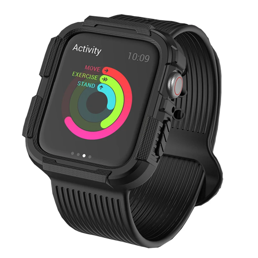 Мягкий силиконовый сменный спортивный ремешок для Apple Watch Series 4 наручный браслет